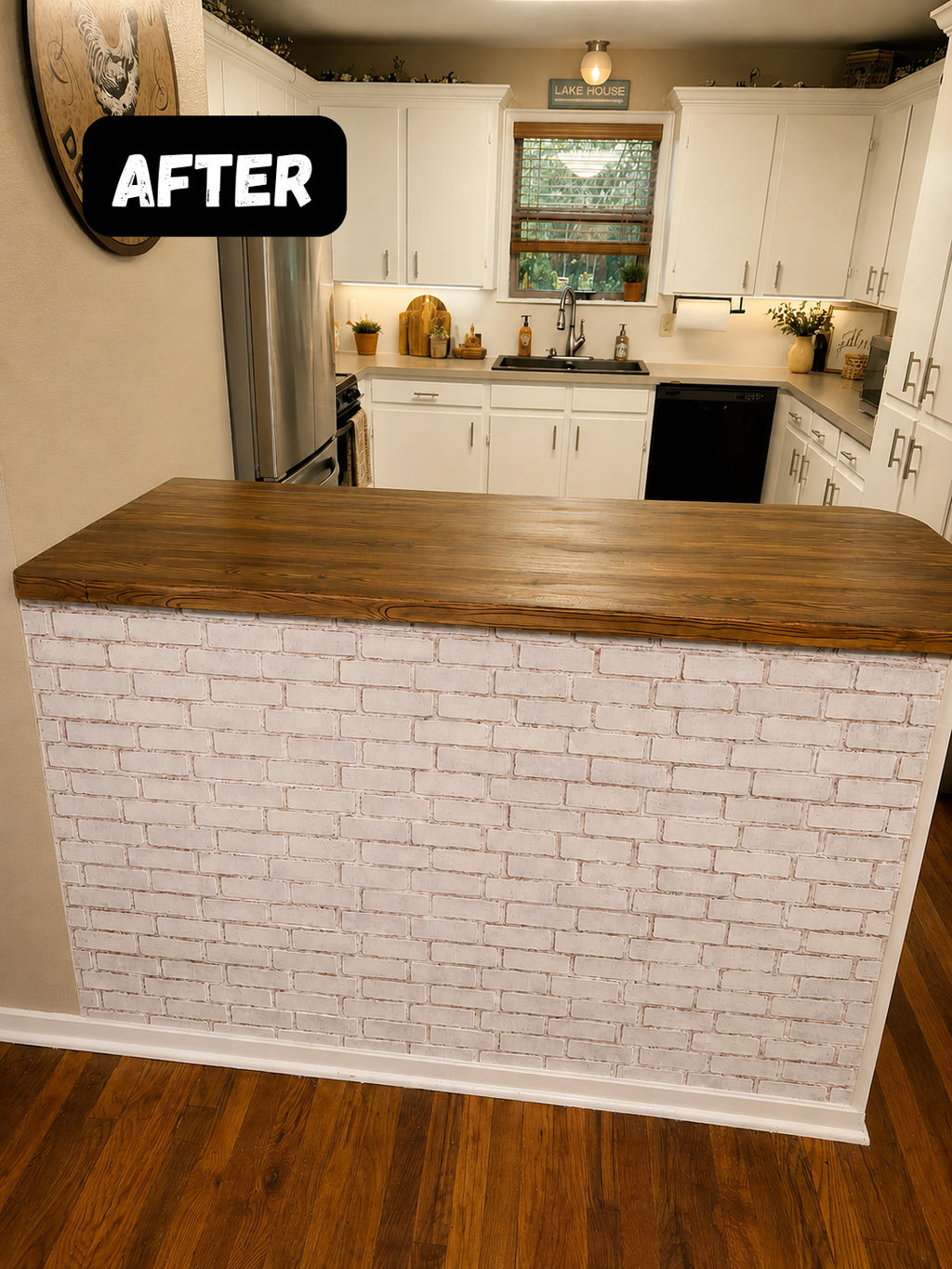 Peel & Stick Faux Brick Wall Panels | Easy DIY Home Makeover