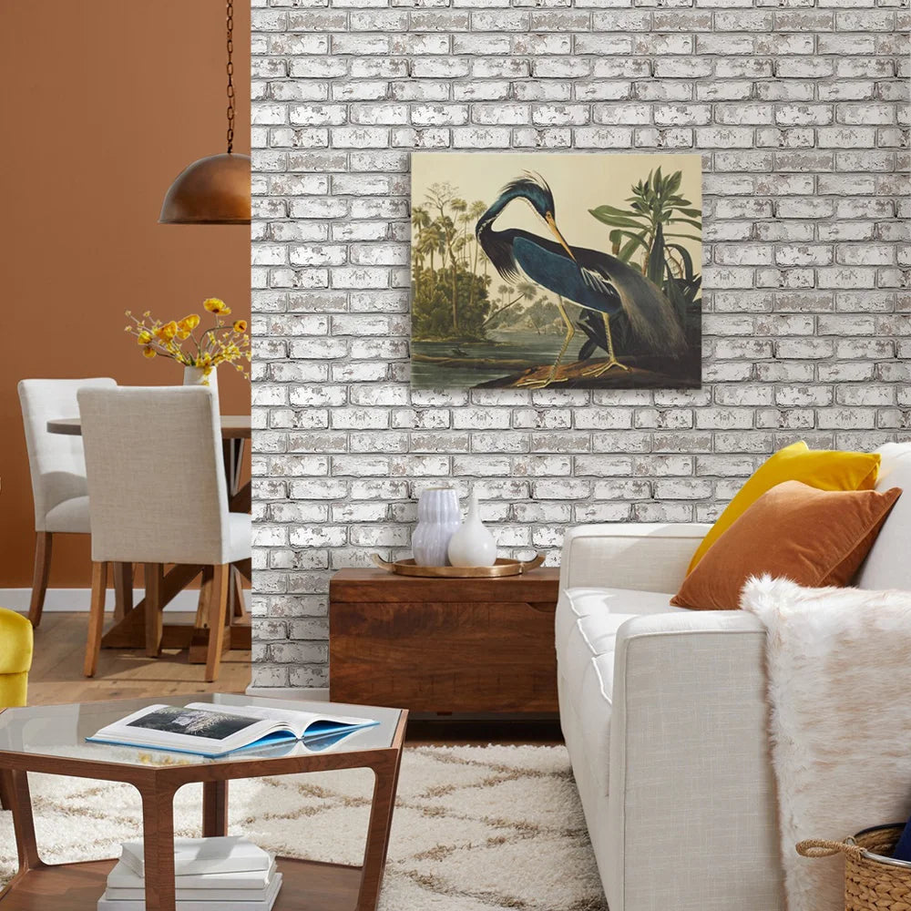 Peel & Stick Faux Brick Wall Panels | Easy DIY Home Makeover