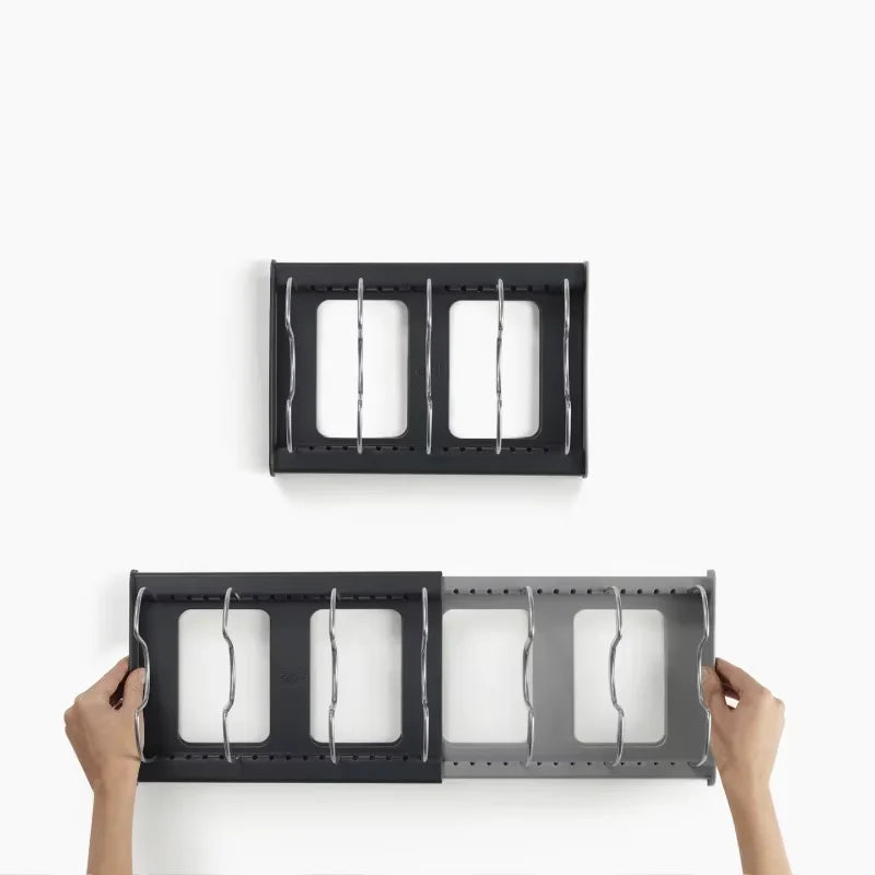 Expandable Pot, Pan & Lid Organizer Rack